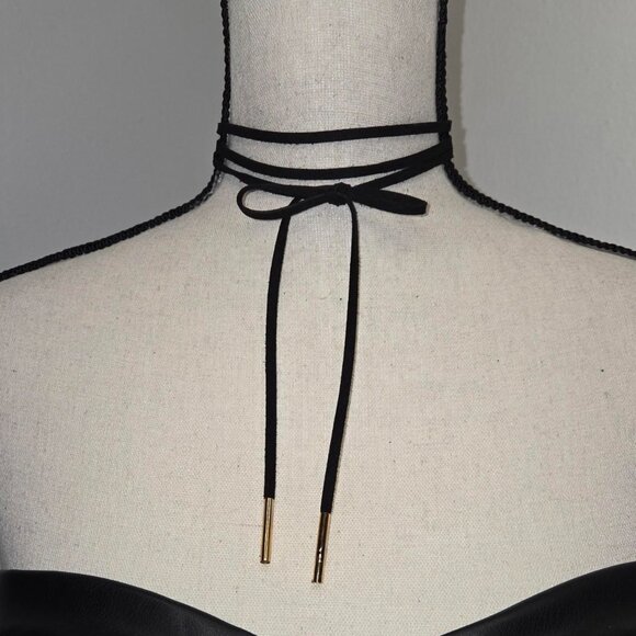 Wrap around choker with gold decor ends - Picture 3 of 6